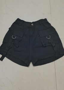 Sky Blue Jeans And Cargo Shorts For Women