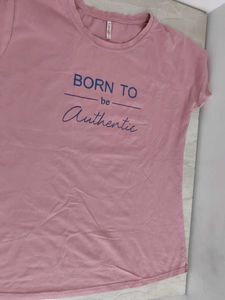 Pink 'Born to be Authentic' Tee