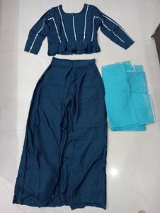 Top With Palazzo and Dupatta