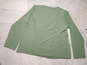 Green Button-Down Top