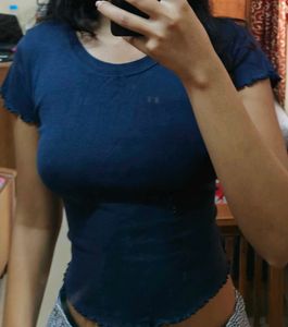 Solid Navy Blue Top