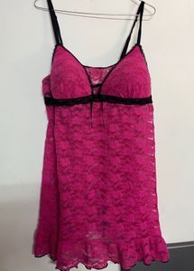 Pink Lace Cami Slip