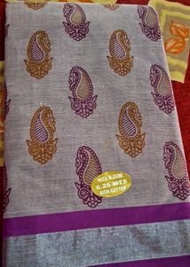 Pure Cotton Saree With Blouse Piece