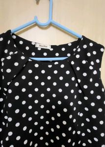 Polka Dot Sleeveless Top And Pant  Like New
