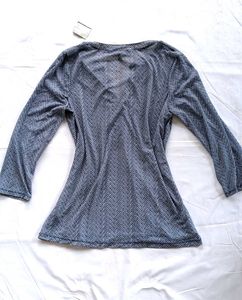 Textured Ruched Top