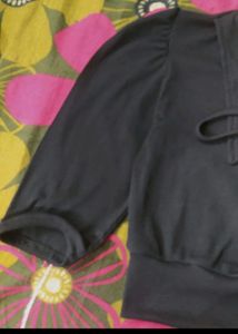 Ribbed Tie-Front Top