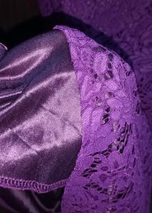 Elegant Purple Lace Dress