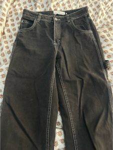 Bershka Black Cargo Denim