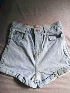 Light Blue Denim Shorts
