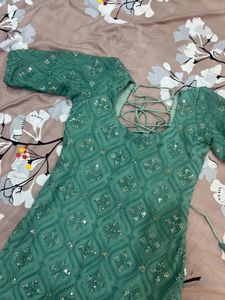 Elegant Green Stitched Kurta