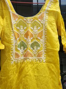 Embroidered Yellow Top