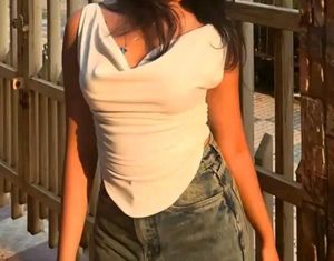 White Ruched Tank Top