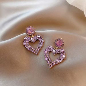 Luxury Gemstone Heart Earrings