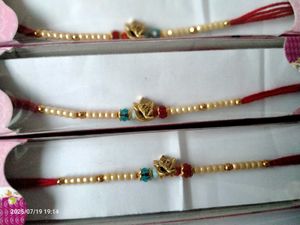 Rudraksha Ganesh Rakhi Set 6