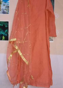 pink Embroidered Kurta Set