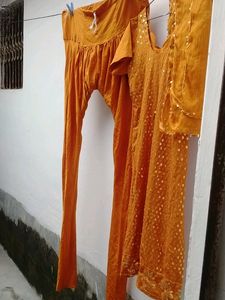 Brown Kurti Set
