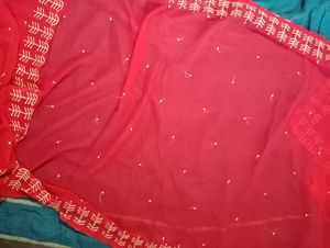 Georgette Embroidered Kurti With Bueatiful Embroided Duppata