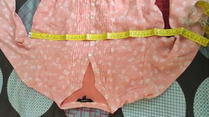 Peach 🍑 Colour Chiffon Tunic