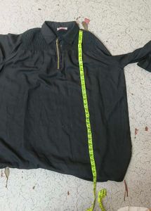 Long Sleeve Black Tunic Top