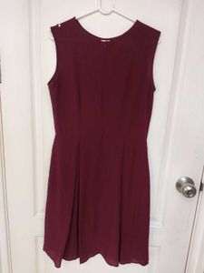 Burgundy Sleeveless Dress