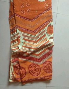 Mustard Printed Saree
