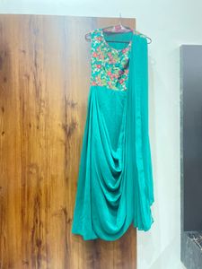Elegant Green Ethnic Gown
