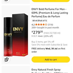 Sealed 4 Perfume With Empty Decent