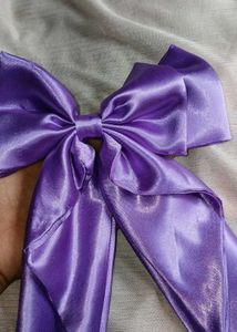 Satin Big Hair Bow And Washable 😊
