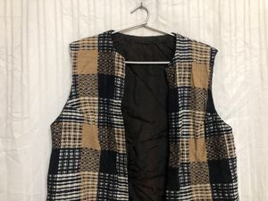 Black Open Front Vest