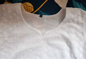 White Embroidered Top