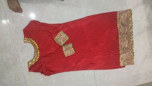 red lehnga kurti