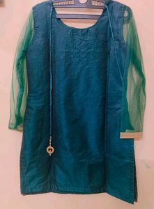 Teal sharara set