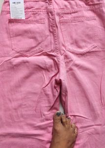 Pink Flared Jeans