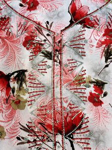 Floral Dress Material ith Mini Stone Work