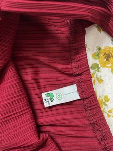 Newme Red squared maxi dress