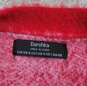 Bershka check knitted cardigan