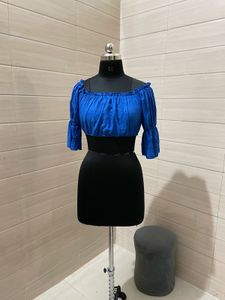 Shein Pintresty 🌸 Cute Blue Crop Top