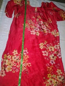 silk crepe suite red