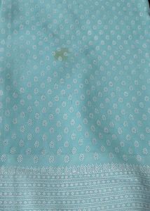 Turquoise Saree With Blouse