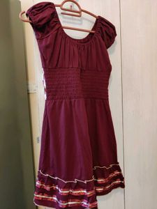 Cute Maroon Dress
