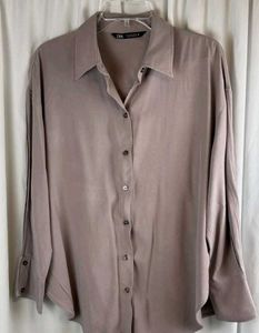 Zara Soft Oversized Shirt, Lavender,