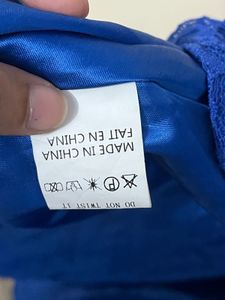 Pintrest Blue Lace Hi-Lo Dress