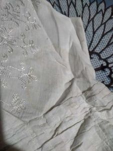 White Embroidered Sleeveless Dress