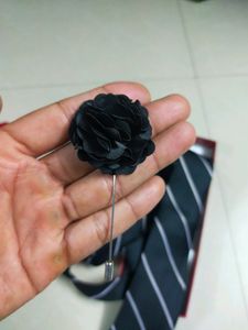 A New Tie , Pocket Square, Lapel Pin Set