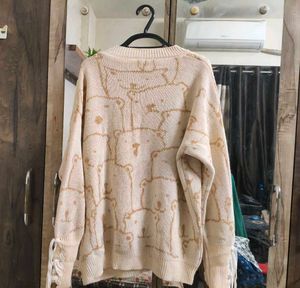 Cute Bear Print Sweater from savana