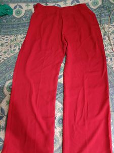 Red Wide Leg Pants