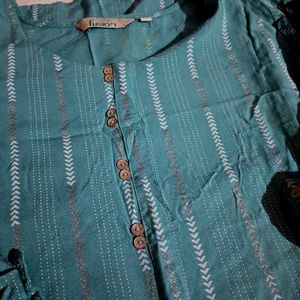 Fusion Teal Button-Down Top