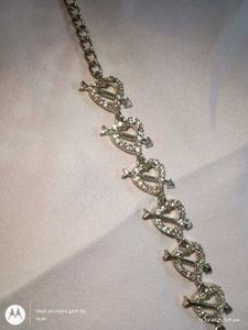 American diamond heart arrow shaped wristlet