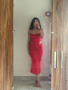 Red Cut Out Dress