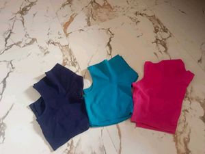 🔵💕🥶 3pcs Combo Short Sleeve Blouse